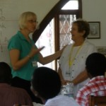 Sheryl and Joann teaching us 